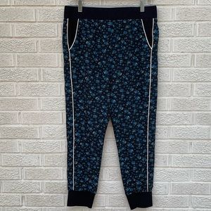 Pam & Gela Silk Floral Print Jogger Pant